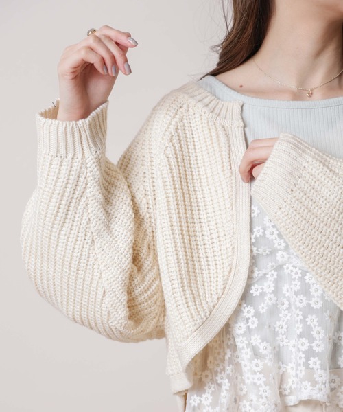 flower(フラワー)の「ミックスカラーカーディガン(カーディガン/ボレロ・レディース・ホワイト/ピンク・FREE)」の9枚目の写真