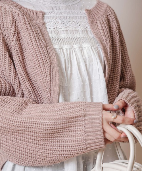 flower(フラワー)の「ミックスカラーカーディガン(カーディガン/ボレロ・レディース・ホワイト/ピンク・FREE)」の17枚目の写真