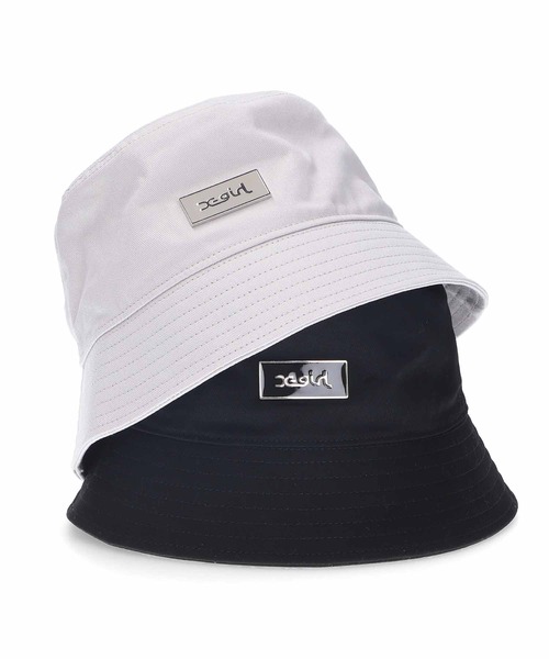 X-girl(エックスガール)の「LOGO BUCKET HAT/ロゴネーム バケットハット(ハット・レディース・ブラック/グレー/オレンジ・ONE SIZE)」の10枚目の写真