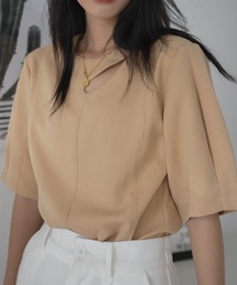 Diosfront | パフスリーブクルーネックブラウス(シャツ/ブラウス)