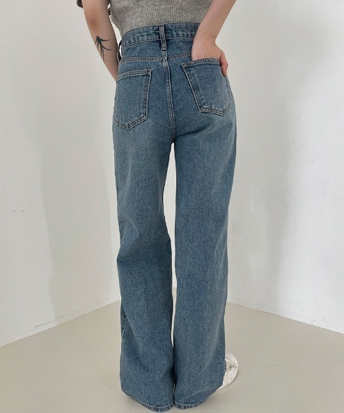 BEIDELLI（ベイデリー）の「[BELLIDE MADE] ビッグポケットハイウエストワイドデニム（デニムパンツ・レディース・ブルー・SMALL/MEDIUM/LARGE）」の5枚目の写真