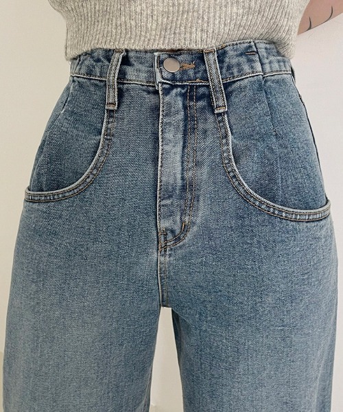 BEIDELLI（ベイデリー）の「[BELLIDE MADE] ビッグポケットハイウエストワイドデニム（デニムパンツ・レディース・ブルー・SMALL/MEDIUM/LARGE）」の11枚目の写真