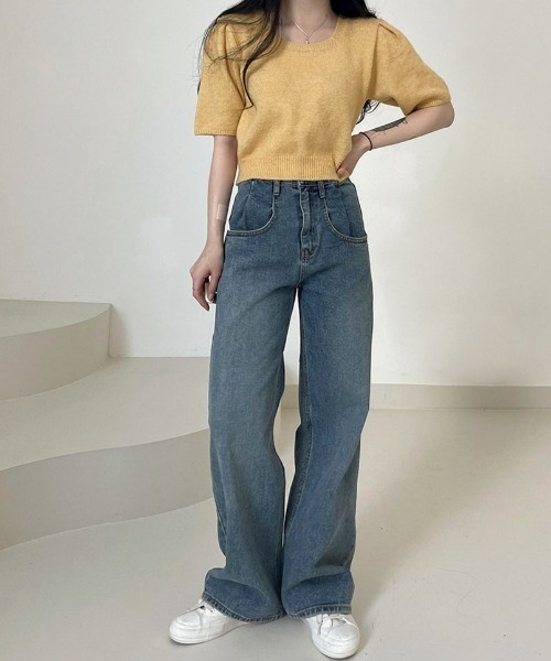 BEIDELLI（ベイデリー）の「[BELLIDE MADE] ビッグポケットハイウエストワイドデニム（デニムパンツ・レディース・ブルー・SMALL/MEDIUM/LARGE）」の14枚目の写真