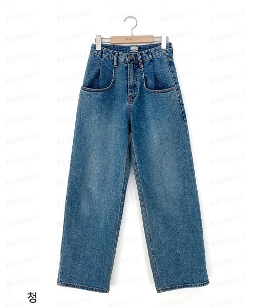 BEIDELLI（ベイデリー）の「[BELLIDE MADE] ビッグポケットハイウエストワイドデニム（デニムパンツ・レディース・ブルー・SMALL/MEDIUM/LARGE）」の15枚目の写真