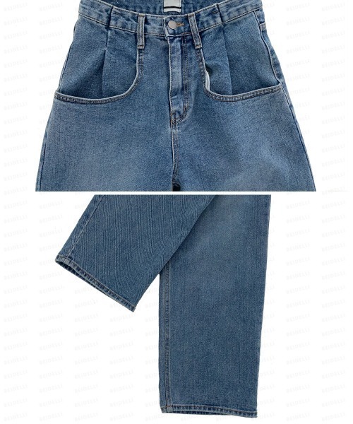 BEIDELLI（ベイデリー）の「[BELLIDE MADE] ビッグポケットハイウエストワイドデニム（デニムパンツ・レディース・ブルー・SMALL/MEDIUM/LARGE）」の17枚目の写真