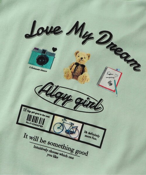 algy（アルジー）の「ベストレイヤード風スクール転写T（Tシャツ/カットソー・キッズ・ベージュ/ミント/ラベンダー・XXX-SMALL/XX-SMALL/X-SMALL/MEDIUM/SMALL）」の12枚目の写真
