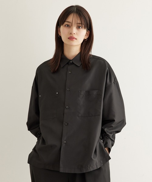 JUNRED（ジュンレッド）の「tai×JUNRed  リラックスワイドリベットシャツ（シャツ/ブラウス・メンズ・ブラック/オフホワイト/ライトグリーン・FREE/S/M/L）」の7枚目の写真