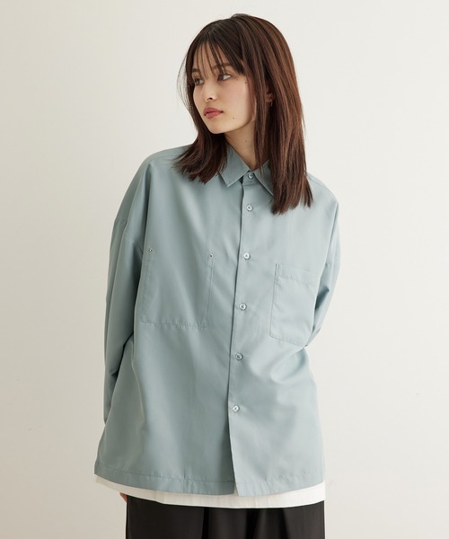 JUNRED（ジュンレッド）の「tai×JUNRed  リラックスワイドリベットシャツ（シャツ/ブラウス・メンズ・ブラック/オフホワイト/ライトグリーン・FREE/S/M/L）」の10枚目の写真