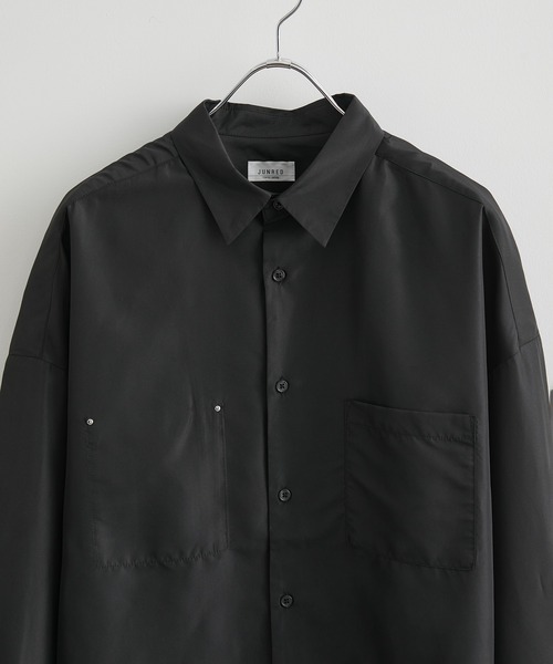 JUNRED（ジュンレッド）の「tai×JUNRed  リラックスワイドリベットシャツ（シャツ/ブラウス・メンズ・ブラック/オフホワイト/ライトグリーン・FREE/S/M/L）」の19枚目の写真