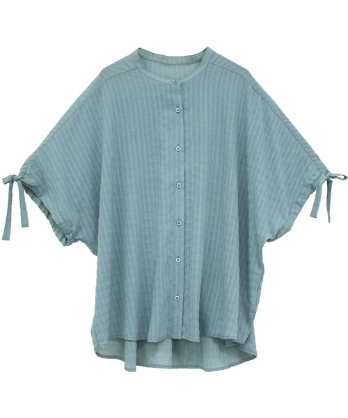 Social GIRL（ソーシャルガール）の「袖リボンバンドカラーシャツブラウス（シャツ/ブラウス・レディース・ブラック/パープル/オフホワイト/ブルー/モカ・S/M/L）」の19枚目の写真