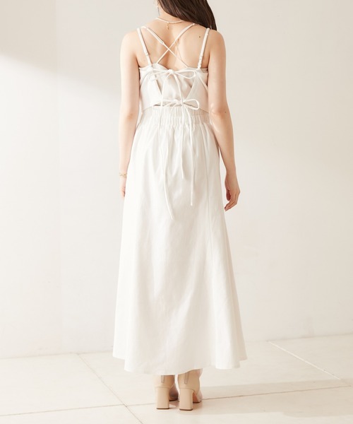 Chico（チコ）の「ツイルバック細リボンマルチウェイキャミワンピース（ワンピース・レディース・ホワイト/ブラック/ピンク・FREE）」の10枚目の写真