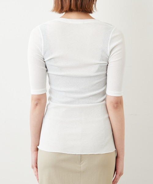 GALLARDAGALANTE（ガリャルダガランテ）の「ドライリブTシャツ（Tシャツ/カットソー・レディース・ホワイト/ライトグレー/ブラック・FREE）」の22枚目の写真