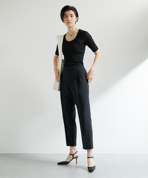 GALLARDAGALANTE（ガリャルダガランテ）の「ドライリブTシャツ（Tシャツ/カットソー・レディース・ホワイト/ライトグレー/ブラック・FREE）」の12枚目の写真