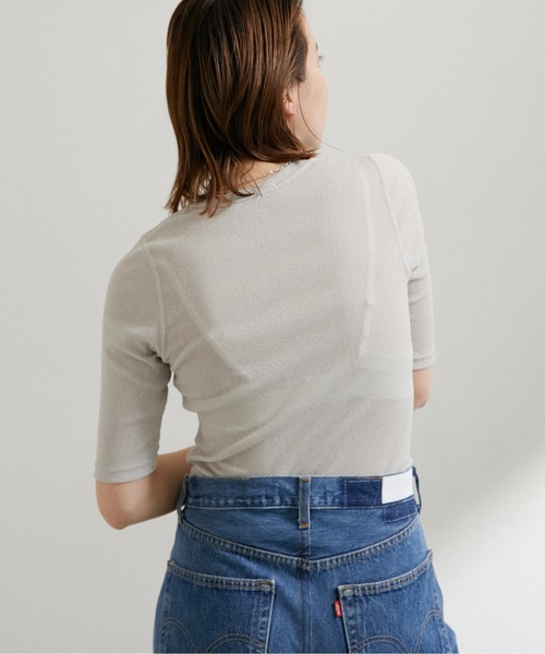 GALLARDAGALANTE（ガリャルダガランテ）の「ドライリブTシャツ（Tシャツ/カットソー・レディース・ホワイト/ライトグレー/ブラック・FREE）」の16枚目の写真