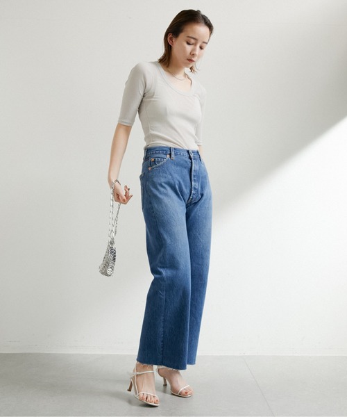 GALLARDAGALANTE（ガリャルダガランテ）の「ドライリブTシャツ（Tシャツ/カットソー・レディース・ホワイト/ライトグレー/ブラック・FREE）」の18枚目の写真