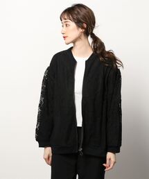 sandy | 【sandy】レース重ねブルゾン(ブルゾン)