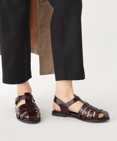 OPAQUE.CLIP（オペークドットクリップ）の「◆【大草直子さんコラボ】グルカサンダル（サンダル・レディース・ブラック/オフホワイト/ワイン系2・01/02/03）」の18枚目の写真