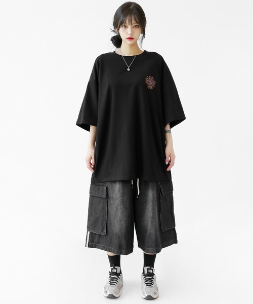 フラワーデザインビッグT（Tシャツ/カットソー）｜minsobi