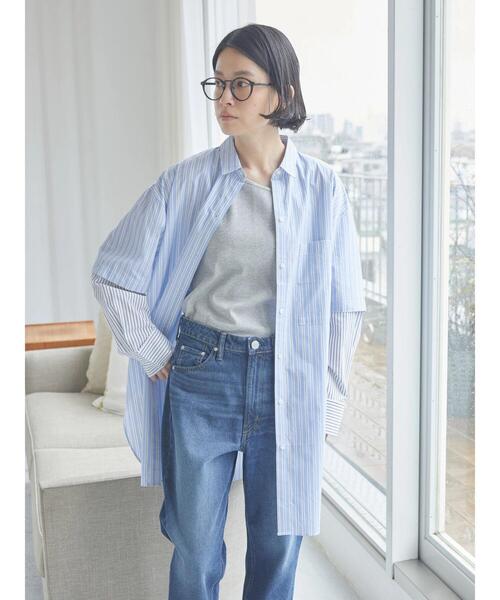 AMERICAN HOLIC（アメリカンホリック）の「2WAY袖取り外しシャツチュニック（シャツ/ブラウス・レディース・マルチ/グリーン系その他3/イエロー系その他2・M/L）」の9枚目の写真