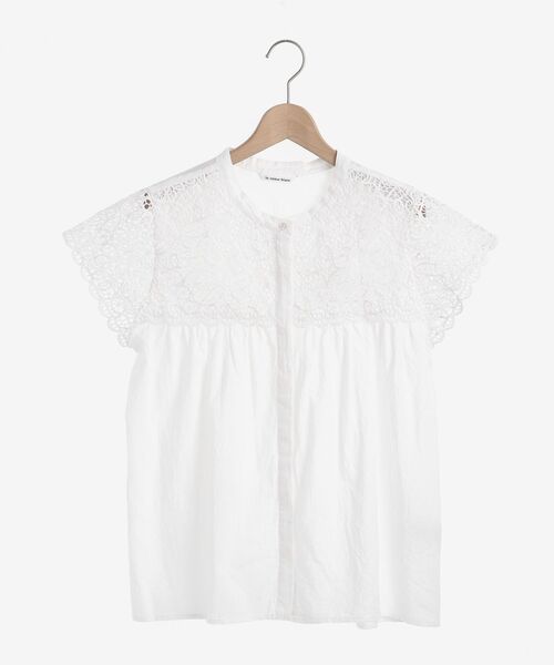 le.coeur blanc(ルクールブラン)の「エンブロイダリーレースフレンチブラウス(シャツ/ブラウス・レディース・オフホワイト/ブラック/ダークグリーン・38)」の21枚目の写真