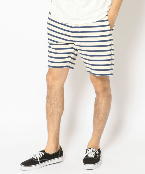 AVIREX（アヴィレックス）の「【DAILY/デイリー】ボーダー リブ ショーツ/BORDER RIB SHORT PANT / アヴィレックス / AVIREX（その他パンツ・メンズ・ブラック/オリーブ/オレンジ/ブルー/オフホワイト/ネイビー・MEDIUM/LARGE/X-LARGE）」の5枚目の写真
