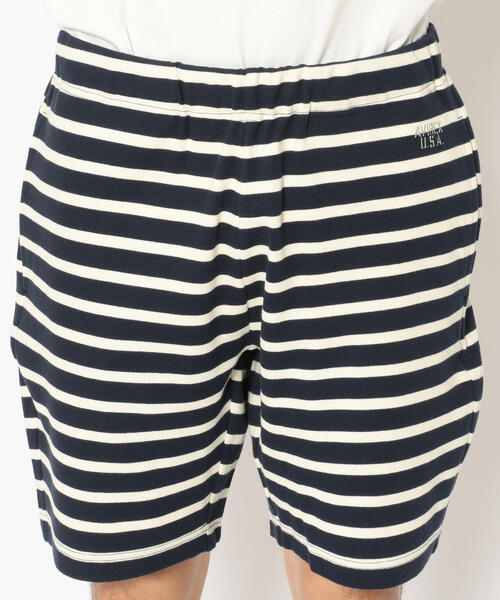AVIREX（アヴィレックス）の「【DAILY/デイリー】ボーダー リブ ショーツ/BORDER RIB SHORT PANT / アヴィレックス / AVIREX（その他パンツ・メンズ・ブラック/オリーブ/オレンジ/ブルー/オフホワイト/ネイビー・MEDIUM/LARGE/X-LARGE）」の12枚目の写真