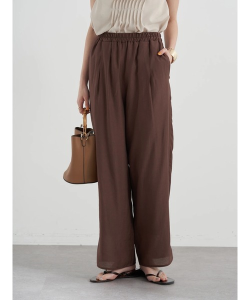 earth music&ecology（アースミュージックアンドエコロジー）の「エアリーフロントタックイージーパンツ（その他パンツ・レディース・ダークブラウン/レッド系その他5/オリーブ・FREE）」の12枚目の写真