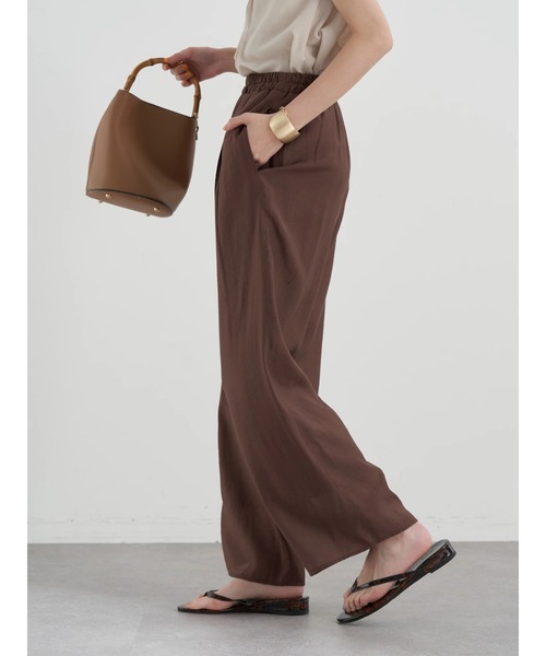 earth music&ecology（アースミュージックアンドエコロジー）の「エアリーフロントタックイージーパンツ（その他パンツ・レディース・ダークブラウン/レッド系その他5/オリーブ・FREE）」の13枚目の写真