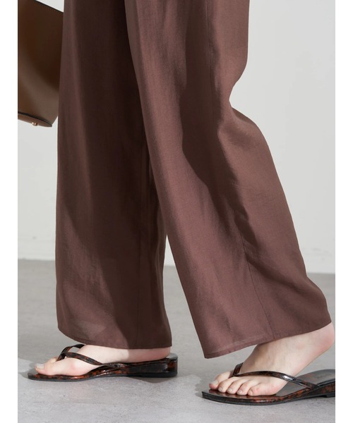 earth music&ecology（アースミュージックアンドエコロジー）の「エアリーフロントタックイージーパンツ（その他パンツ・レディース・ダークブラウン/レッド系その他5/オリーブ・FREE）」の16枚目の写真