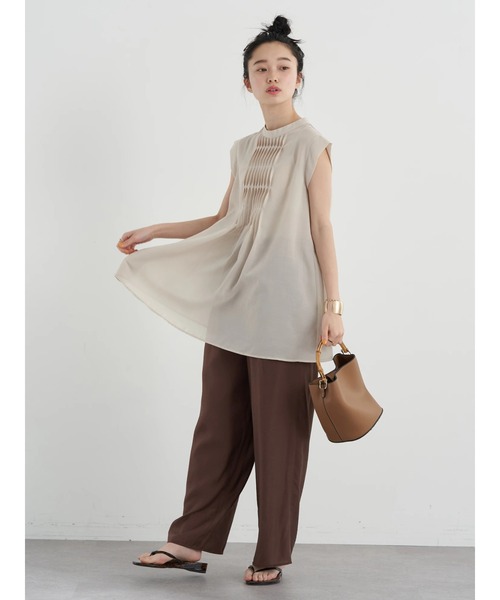 earth music&ecology（アースミュージックアンドエコロジー）の「エアリーフロントタックイージーパンツ（その他パンツ・レディース・ダークブラウン/レッド系その他5/オリーブ・FREE）」の17枚目の写真