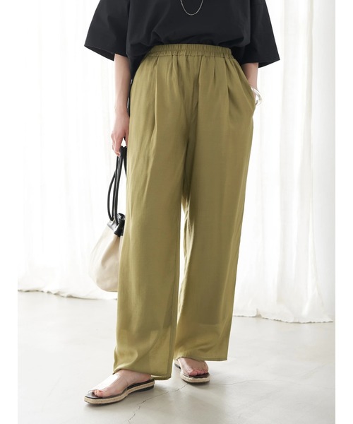 earth music&ecology（アースミュージックアンドエコロジー）の「エアリーフロントタックイージーパンツ（その他パンツ・レディース・ダークブラウン/レッド系その他5/オリーブ・FREE）」の20枚目の写真