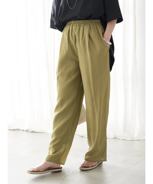 earth music&ecology（アースミュージックアンドエコロジー）の「エアリーフロントタックイージーパンツ（その他パンツ・レディース・ダークブラウン/レッド系その他5/オリーブ・FREE）」の22枚目の写真