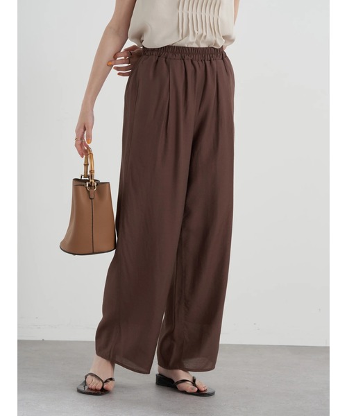 earth music&ecology（アースミュージックアンドエコロジー）の「エアリーフロントタックイージーパンツ（その他パンツ・レディース・ダークブラウン/レッド系その他5/オリーブ・FREE）」の5枚目の写真