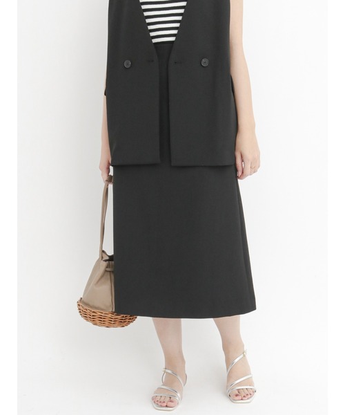 Te chichi(テチチ)の「アウトポケットトラペーズスカート(スカート・レディース・ベージュ/ブラック/カーキ・SMALL/MEDIUM)」の2枚目の写真