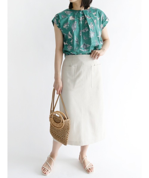 Te chichi(テチチ)の「アウトポケットトラペーズスカート(スカート・レディース・ベージュ/ブラック/カーキ・SMALL/MEDIUM)」の4枚目の写真