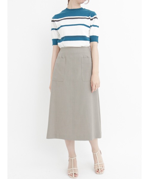 Te chichi(テチチ)の「アウトポケットトラペーズスカート(スカート・レディース・ベージュ/ブラック/カーキ・SMALL/MEDIUM)」の6枚目の写真