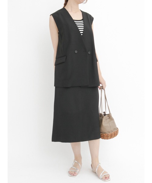 Te chichi(テチチ)の「アウトポケットトラペーズスカート(スカート・レディース・ベージュ/ブラック/カーキ・SMALL/MEDIUM)」の5枚目の写真