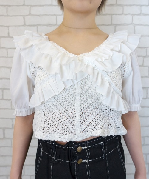 セール かぎ針クロップドブラウス シャツ ブラウス Loco Ocean ロコオーシャン のファッション通販 Zozotown