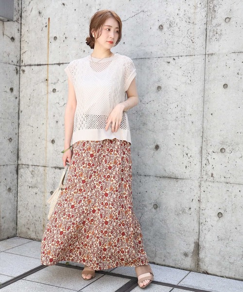 HONEYSUCKLE ROSE（ハニーサックルローズ）の「【HONEYSUCKLE ROSE】エスニック柄スカート（スカート・レディース・ベージュ/パープル/ダークグレー・M/L）」の19枚目の写真