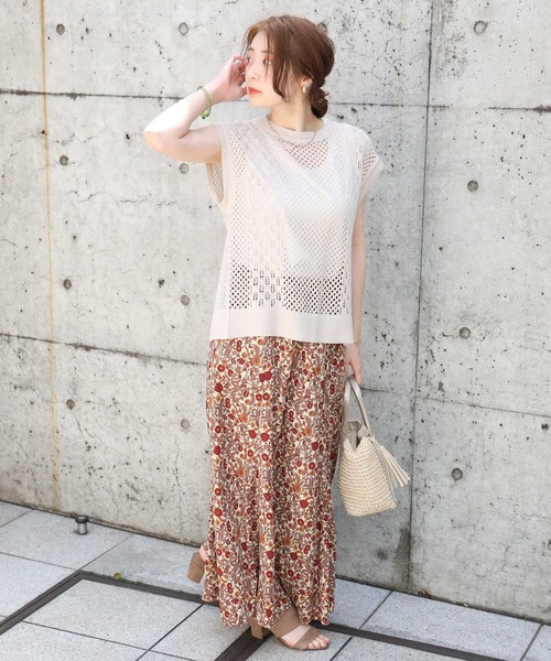 HONEYSUCKLE ROSE（ハニーサックルローズ）の「【HONEYSUCKLE ROSE】エスニック柄スカート（スカート・レディース・ベージュ/パープル/ダークグレー・M/L）」の22枚目の写真