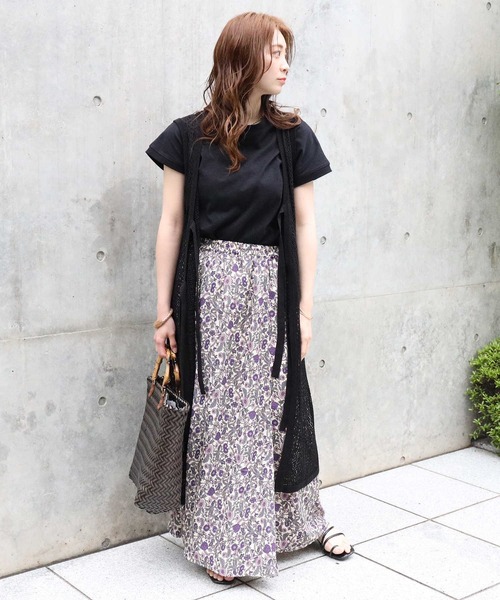 HONEYSUCKLE ROSE（ハニーサックルローズ）の「【HONEYSUCKLE ROSE】エスニック柄スカート（スカート・レディース・ベージュ/パープル/ダークグレー・M/L）」の6枚目の写真