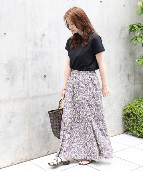 HONEYSUCKLE ROSE（ハニーサックルローズ）の「【HONEYSUCKLE ROSE】エスニック柄スカート（スカート・レディース・ベージュ/パープル/ダークグレー・M/L）」の9枚目の写真