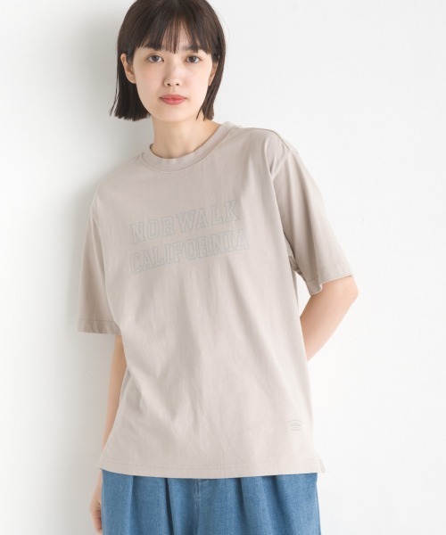 OMNES(オムネス)の「ユニセックス バイオポリウォッシュ 綿100%プリント半袖Tシャツ(Tシャツ/カットソー・レディース・ホワイト/ブラック/ミント/ピンクベージュ/チャコール・SMALL/MEDIUM/LARGE/X-LARGE)」の5枚目の写真