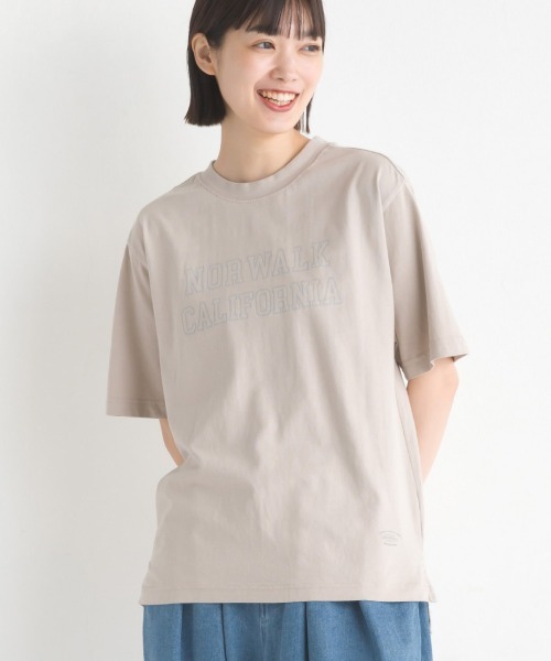 OMNES(オムネス)の「ユニセックス バイオポリウォッシュ 綿100%プリント半袖Tシャツ(Tシャツ/カットソー・レディース・ホワイト/ブラック/ミント/ピンクベージュ/チャコール・SMALL/MEDIUM/LARGE/X-LARGE)」の6枚目の写真