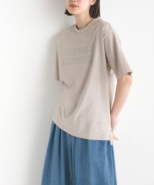 OMNES(オムネス)の「ユニセックス バイオポリウォッシュ 綿100%プリント半袖Tシャツ(Tシャツ/カットソー・レディース・ホワイト/ブラック/ミント/ピンクベージュ/チャコール・SMALL/MEDIUM/LARGE/X-LARGE)」の10枚目の写真