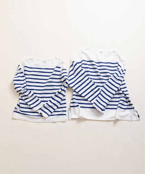 My Fav. CHILD WOMAN(マイファブチャイルドウーマン)の「ラッセルパネルボーダーボートネック プルオーバー(Tシャツ/カットソー・レディース・ブルー・FREE)」の22枚目の写真