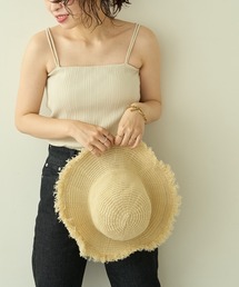 再入荷/リバイバルアイテム/大人ナチュ/カップ付きランダムテレコリブキャミソール