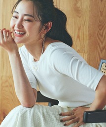 GLOBAL WORK（グローバルワーク）の「柳橋唯さんコラボ/大人T/2WAYネック/295909（Tシャツ/カットソー・レディース）」