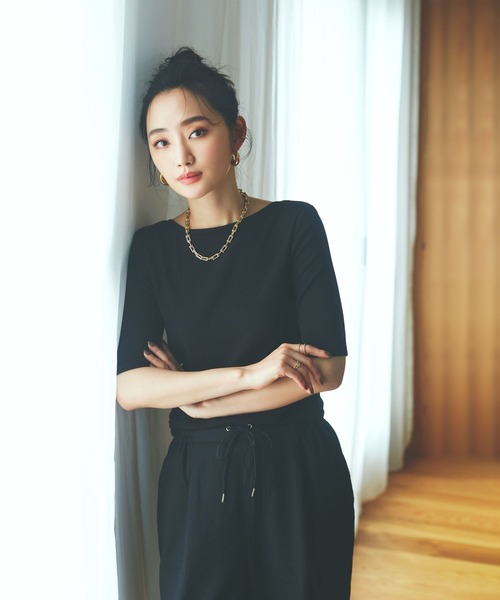 セール】柳橋唯さんコラボ/大人T/2WAYネック/295909（Tシャツ