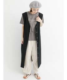 Lugnoncure | フロントボタンVネックジャンパースカート(ジャンパースカート)